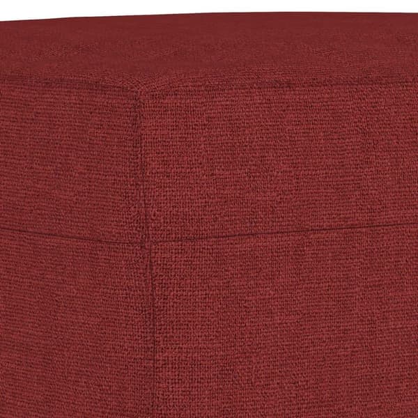 vidaXL Bänk vinröd 100x35x41 cm tyg