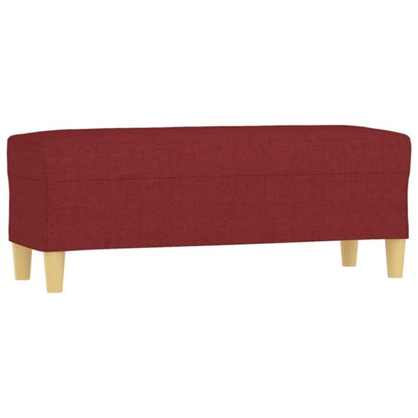 vidaXL Bänk vinröd 100x35x41 cm tyg