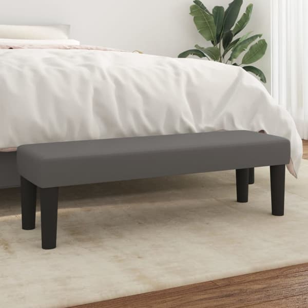 vidaXL bænk 100x30x30 cm kunstlæder grå