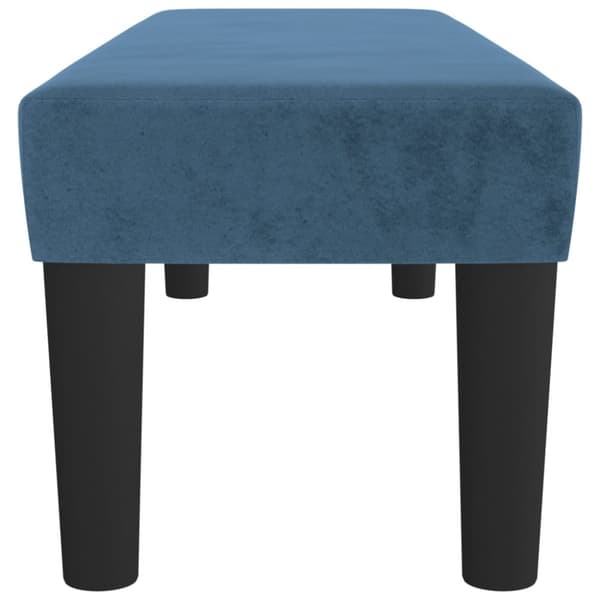 vidaXL bænk 100x30x30 cm fløjl mørkeblå