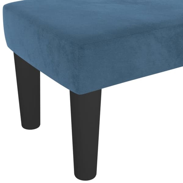 vidaXL bænk 100x30x30 cm fløjl mørkeblå
