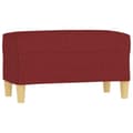 Miniatyrbillede 1 af 7: vidaXL bænk 70x35x41 cm stof vinrød