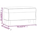 Miniatyrbillede 7 af 7: vidaXL bænk 70x35x41 cm stof sort