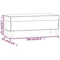 Miniatyrbillede 7 af 7: vidaXL bænk 100x35x41 cm stof sort
