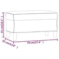 Miniatyrbillede 7 af 7: vidaXL bænk 70x35x41 cm kunstlæder sort