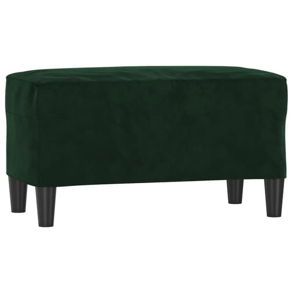 vidaXL bænk 70x35x41 cm fløjl mørkegrøn