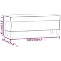 Miniatyrbillede 7 af 7: vidaXL bænk 100x35x41 cm kunstlæder sort