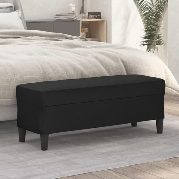 vidaXL bænk 100x35x41 cm kunstlæder sort