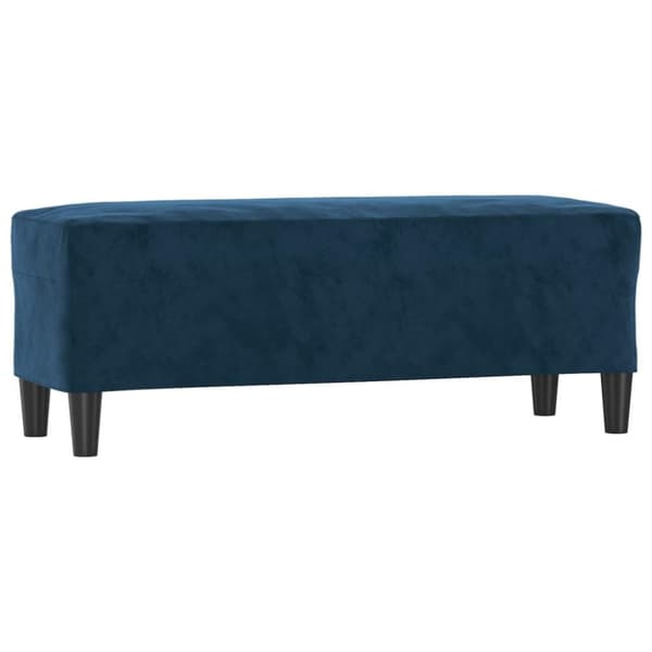 vidaXL bænk 100x35x41 cm velour blå