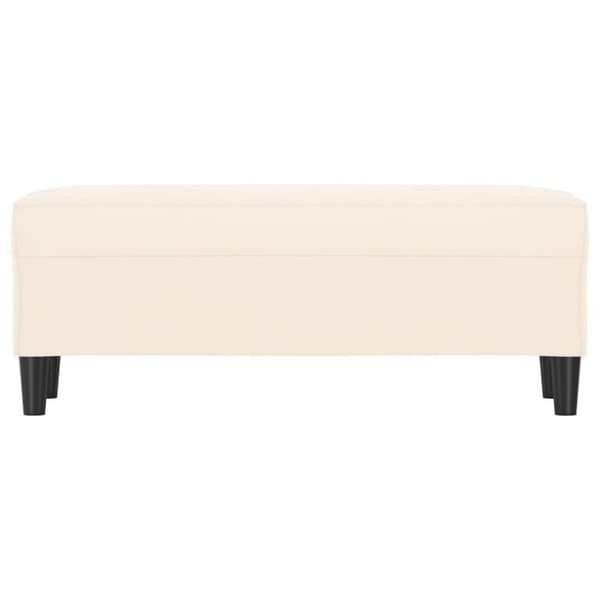 vidaXL bænk 100x35x41 cm velour cremefarvet
