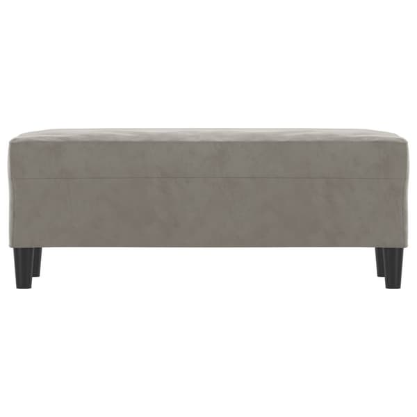 vidaXL Bänk ljusgrå 100x35x41 cm sammet