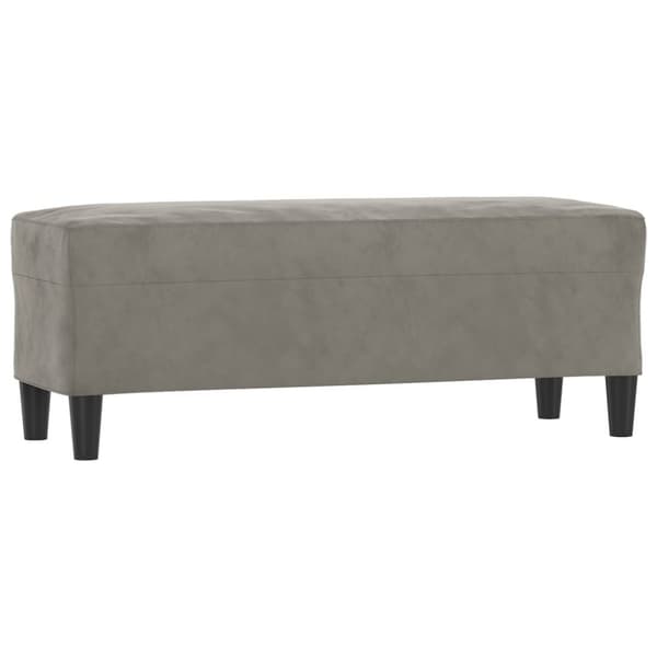 vidaXL Bänk ljusgrå 100x35x41 cm sammet