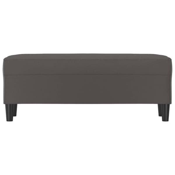 vidaXL Bänk grå 100x35x41 cm konstläder