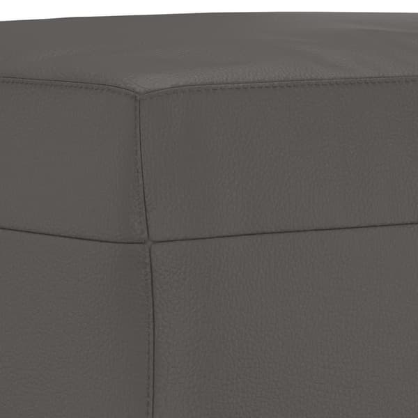 vidaXL Bänk grå 100x35x41 cm konstläder