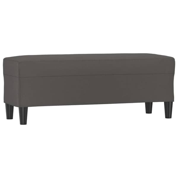 vidaXL Bänk grå 100x35x41 cm konstläder