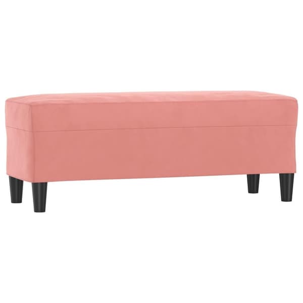 vidaXL Bänk rosa 100x35x41 cm sammet