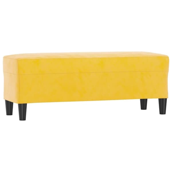 vidaXL Bänk gul 100x35x41 cm sammet