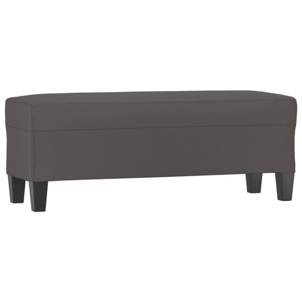 vidaXL Bänk grå 100x35x41 cm konstläder