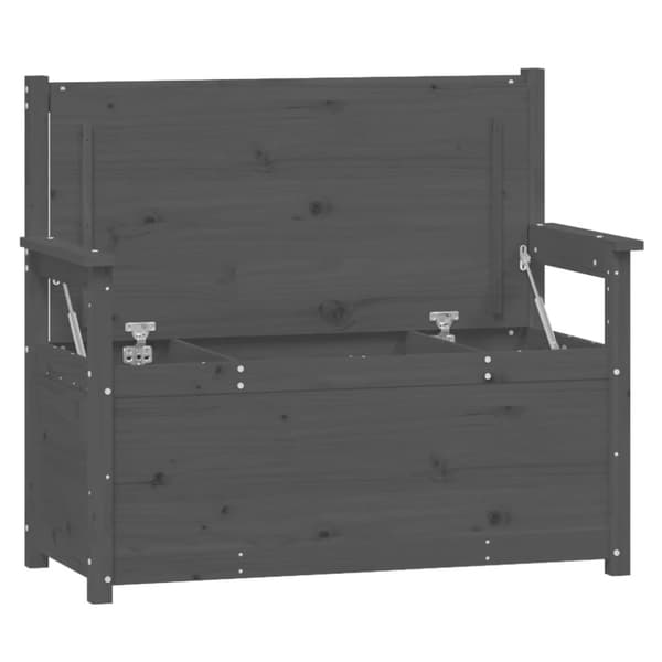 vidaXL Penkki harmaa 112,5x51,5x96,5 cm täysi mänty