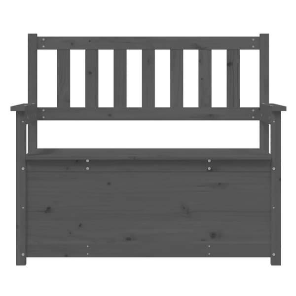 vidaXL Penkki harmaa 112,5x51,5x96,5 cm täysi mänty