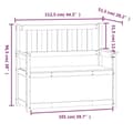 Pikkukuva 9 / 9: vidaXL Penkki harmaa 112,5x51,5x96,5 cm täysi mänty
