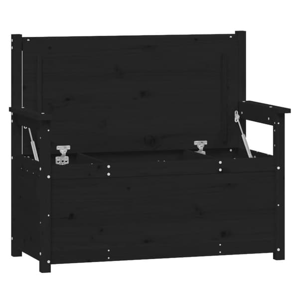 vidaXL bænk 112,5x51,5x96,5 cm massivt fyrretræ grå