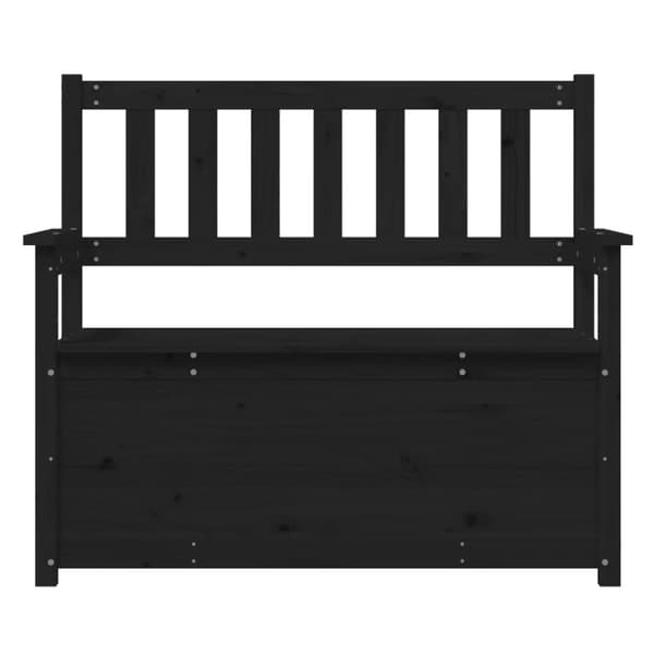 vidaXL bænk 112,5x51,5x96,5 cm massivt fyrretræ grå