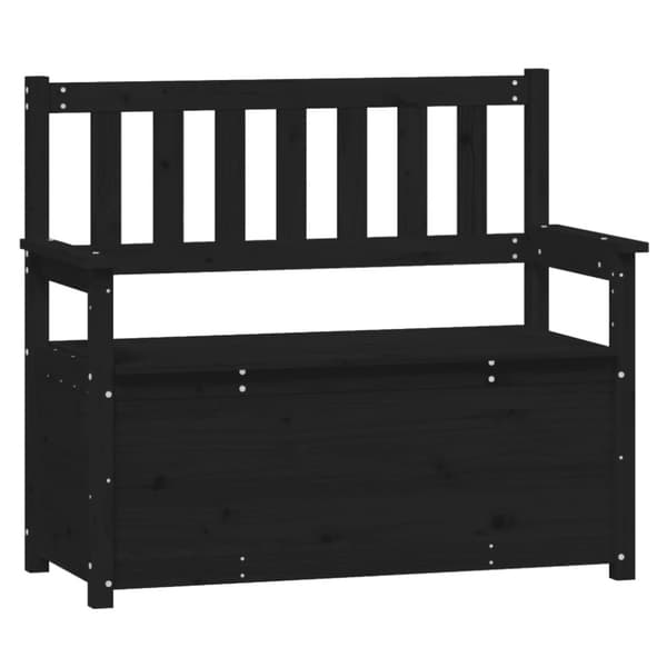 vidaXL bænk 112,5x51,5x96,5 cm massivt fyrretræ grå