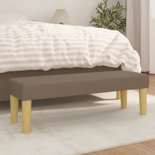 vidaXL bænk 100x30x30 cm stof gråbrun