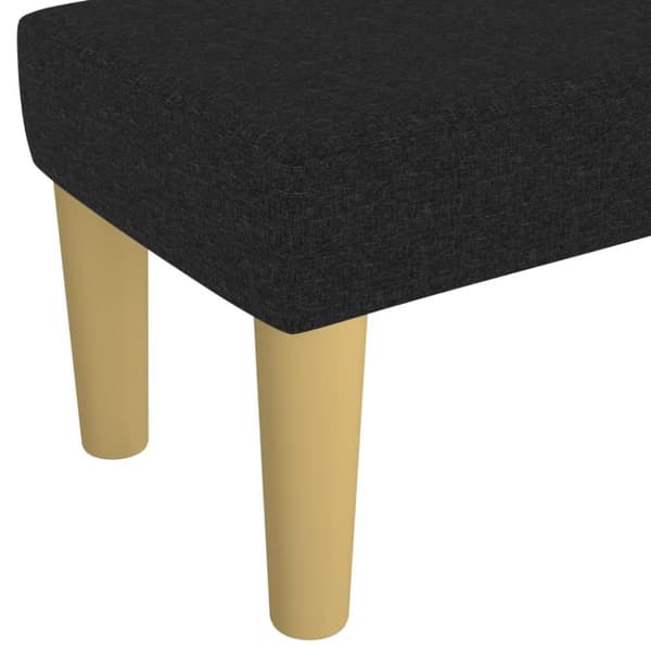 vidaXL Bänk svart 100x30x30 cm tyg