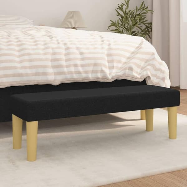 vidaXL Bänk svart 100x30x30 cm tyg