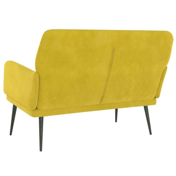 vidaXL Bänk gul 108x79x79 cm sammet