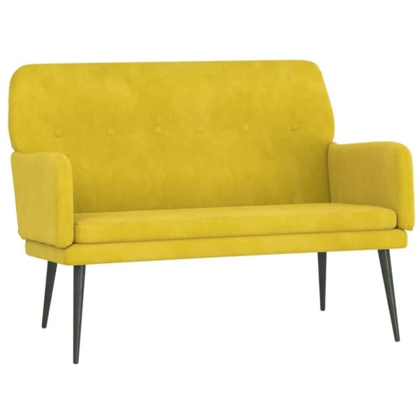 vidaXL Bänk gul 108x79x79 cm sammet