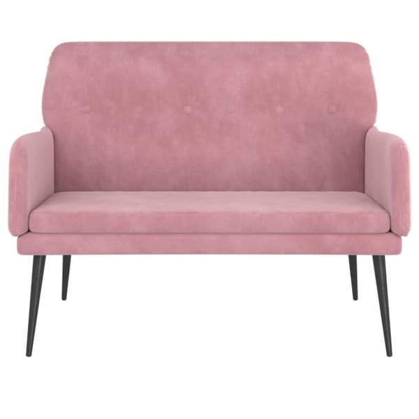 vidaXL Bänk rosa 108x79x79 cm sammet