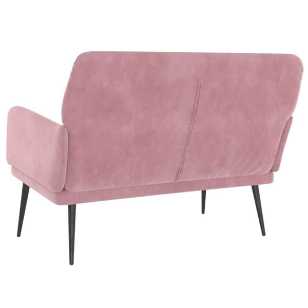 vidaXL Bänk rosa 108x79x79 cm sammet
