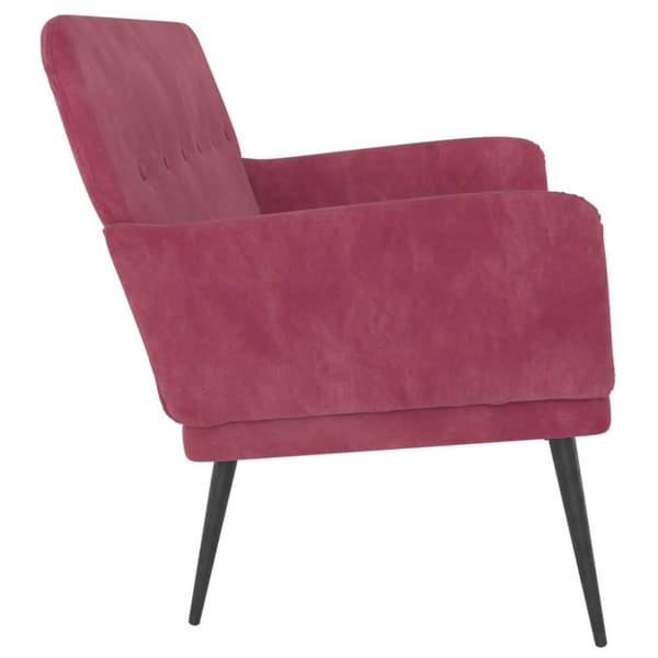 vidaXL Bänk vinröd 108x79x79 cm sammet