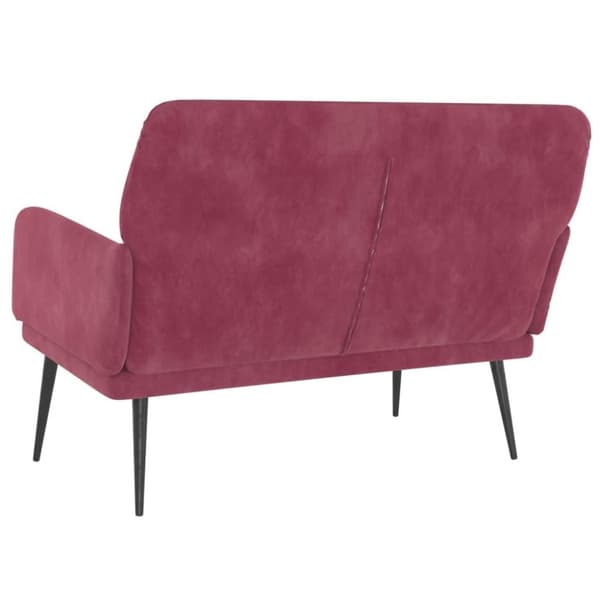 vidaXL Bänk vinröd 108x79x79 cm sammet
