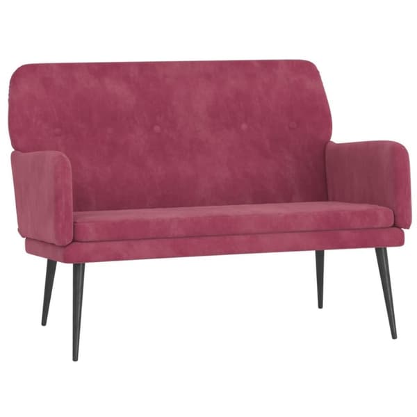 vidaXL Bänk vinröd 108x79x79 cm sammet