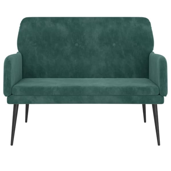 vidaXL bænk 108x79x79 cm fløjl mørkegrøn