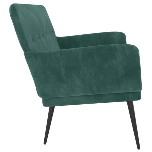 vidaXL bænk 108x79x79 cm fløjl mørkegrøn