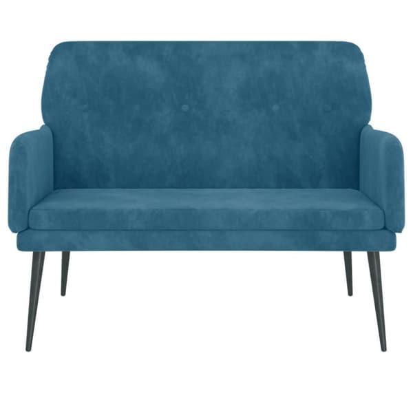 vidaXL bænk 108x79x79 cm velour blå