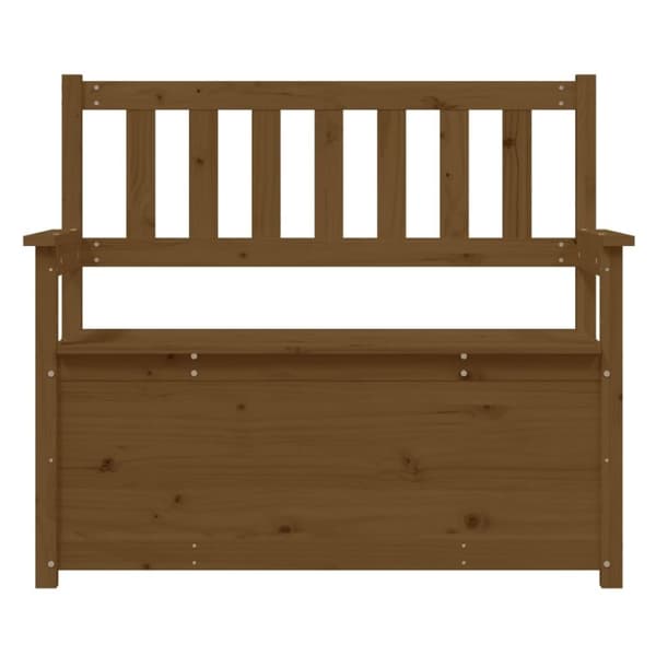 vidaXL Benk honningbrun 112,5x51,5x96,5 cm heltre furu