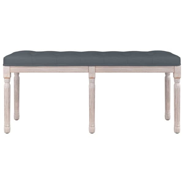 vidaXL Bänk mörkgrå 110x40x49 cm sammet