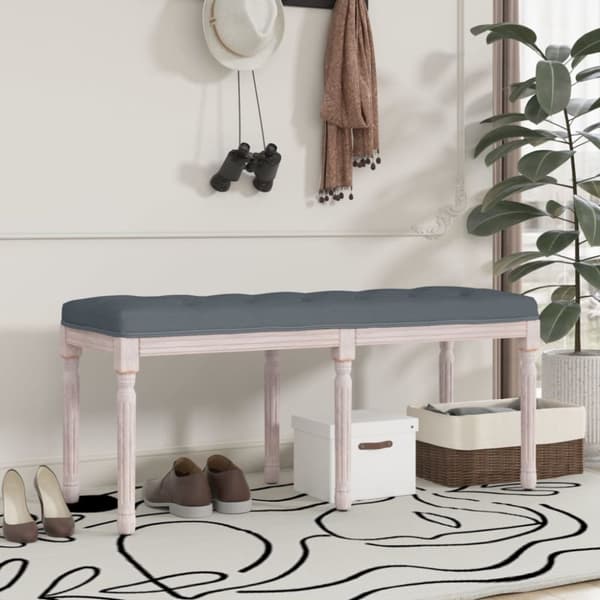 vidaXL Bänk mörkgrå 110x40x49 cm sammet
