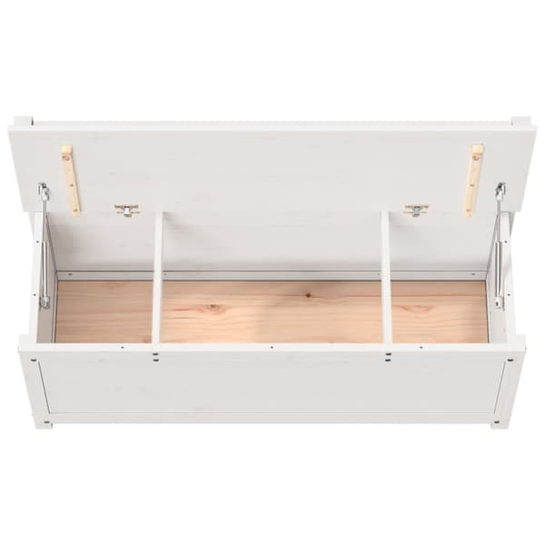 vidaXL Penkki valkoinen 110x41x76,5 cm täysi mänty