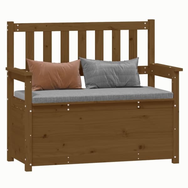 vidaXL Penkki hunajanruskea 112,5x51,5x96,5 cm täysi mänty