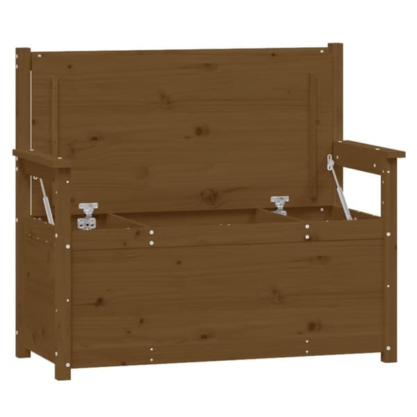 vidaXL Penkki hunajanruskea 112,5x51,5x96,5 cm täysi mänty