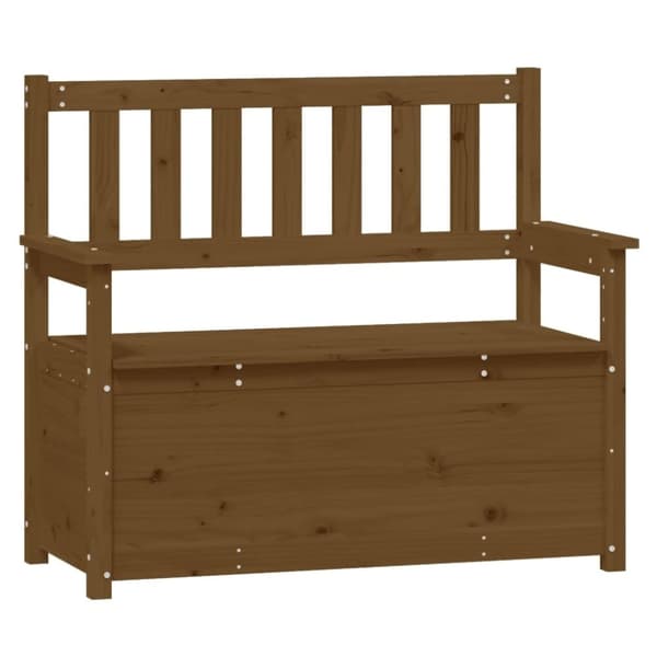 vidaXL Penkki hunajanruskea 112,5x51,5x96,5 cm täysi mänty