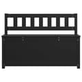 Miniatyrbillede 5 af 9: vidaXL bænk 110x41x76,5 cm massivt fyrretræ Sort