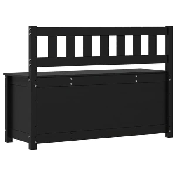 vidaXL bænk 110x41x76,5 cm massivt fyrretræ Sort